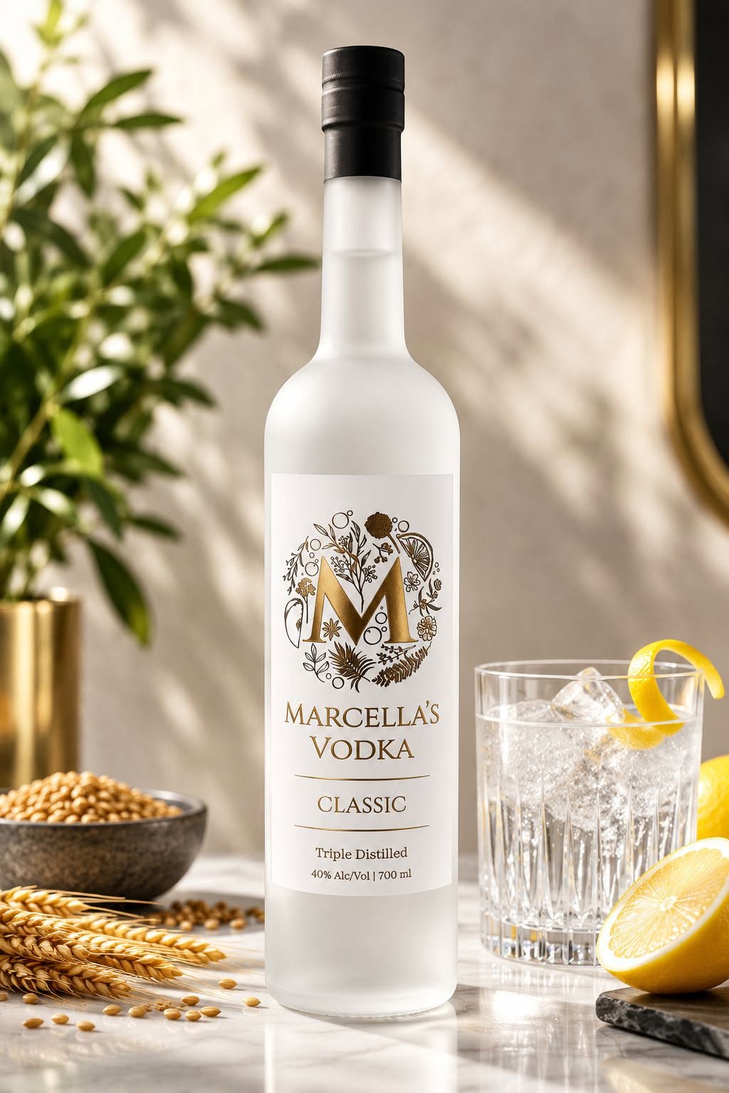 Marcellas Premium Triple Distilled Vodka – 40% ABV
